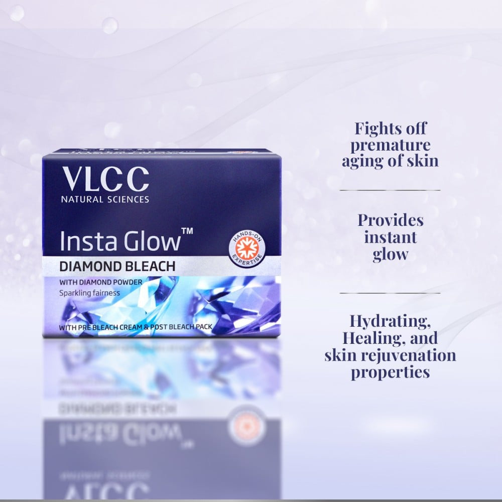 VLCC Insta Glow Diamond Bleach - Pack of 2 : 2 x 60 g