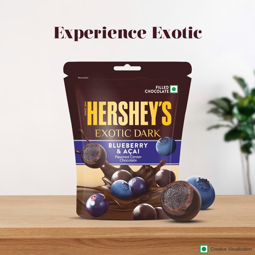 Hershey's Exotic Dark Dark Chocolate Pack (Blueberry & Acai) : 100 g