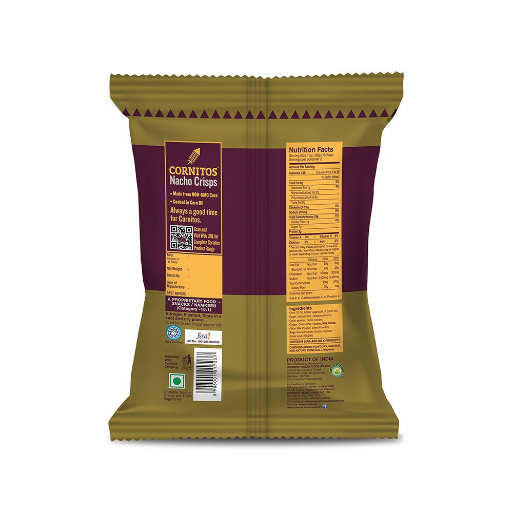 Cornitos Sizzlin Jalapeno Nachos : 55 g