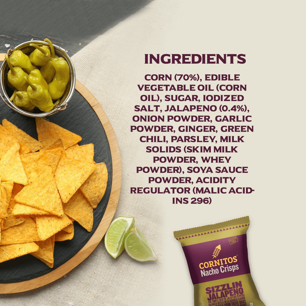 Cornitos Sizzlin Jalapeno Nachos - Pack of 3 : 3 x 150 g