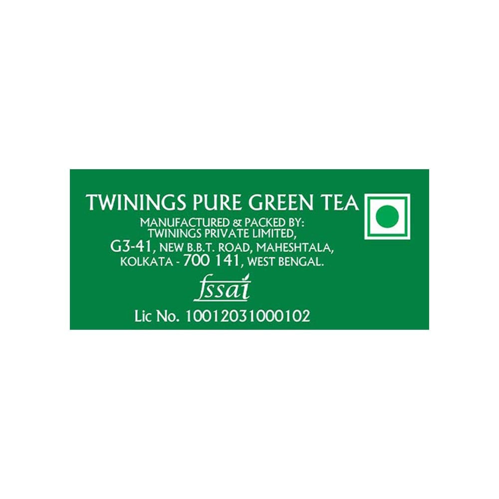 Twinings Pure Green Tea Bags : 1 pack (25 pieces)