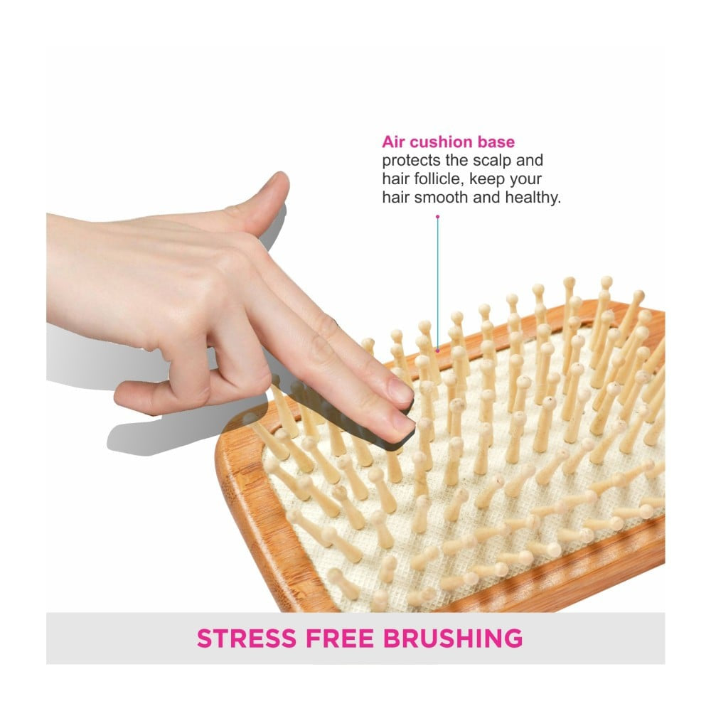Vega Wooden Paddle Hair Brush (Brown) : 1 piece