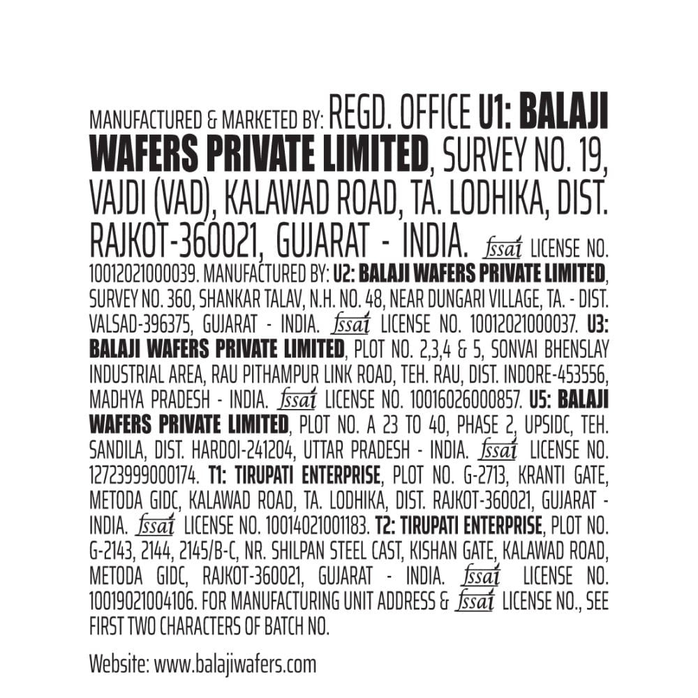 Balaji Wafers Masala Sev Murmura Murukku Namkeen : 250 g