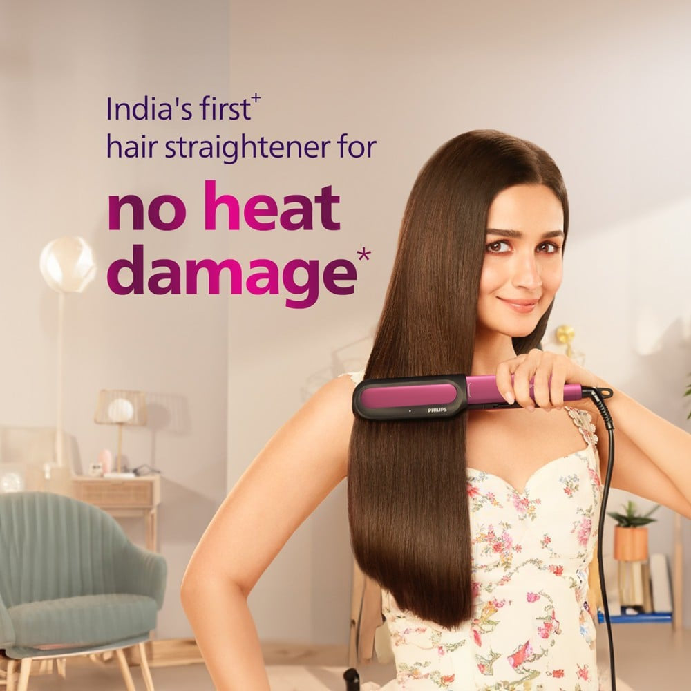 Philips BHS522/00 NourishCare Hair Straightener (Pink, 1500W) : 1 unit
