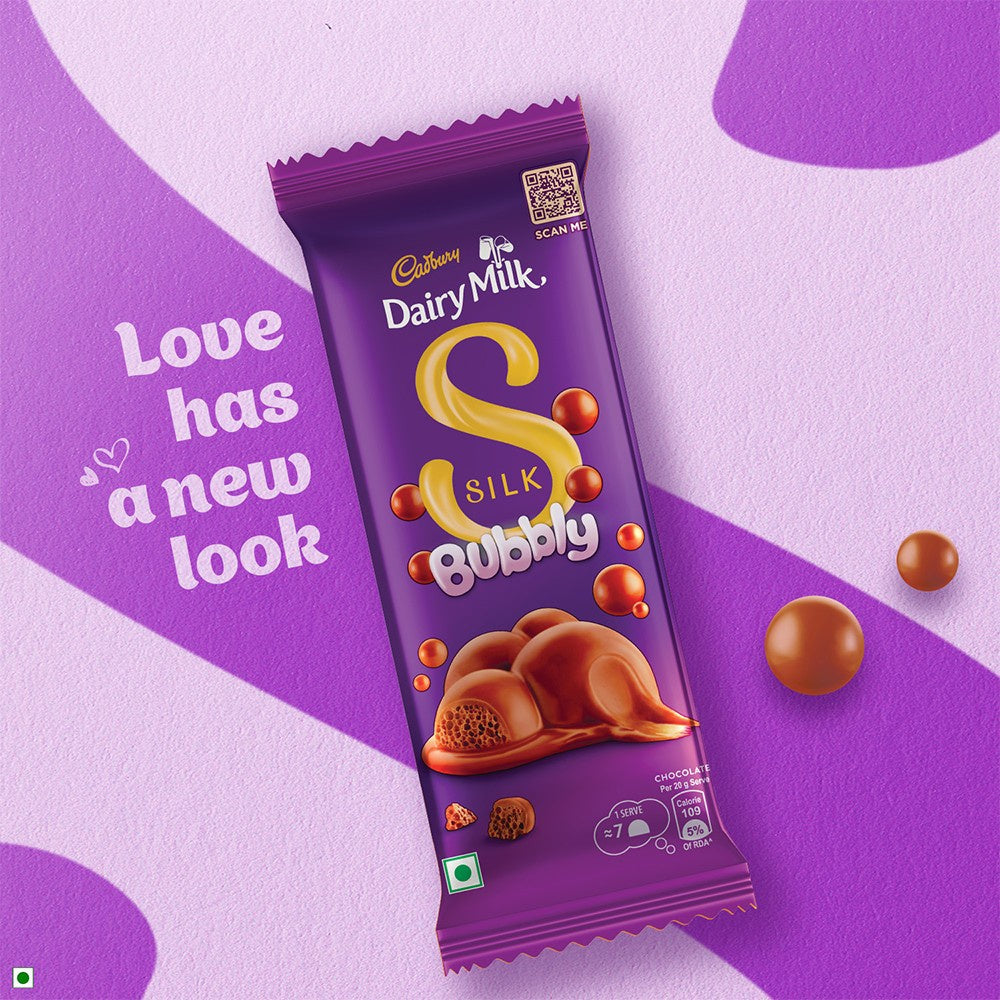 Cadbury Dairy Milk Silk Bubbly Milk Chocolate Bar : 50 g