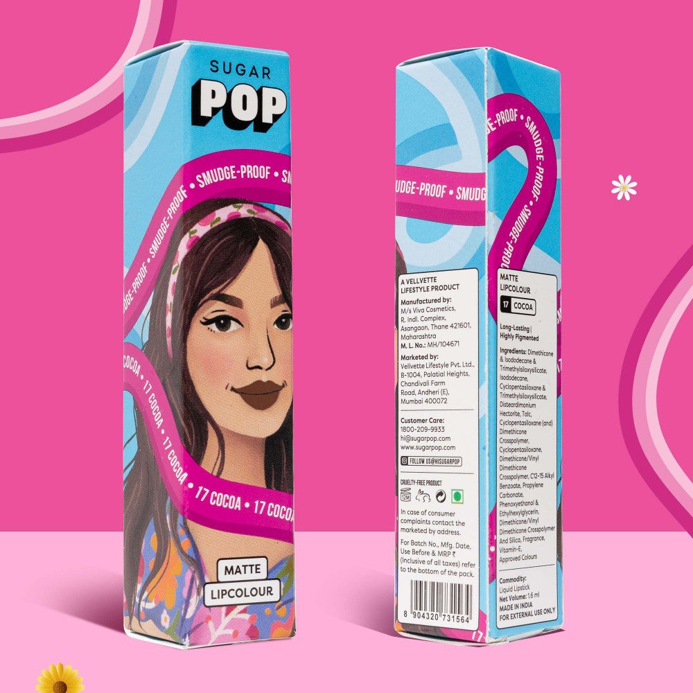 SUGAR POP Matte Lipcolour (17 Cocoa) : 1.6 ml