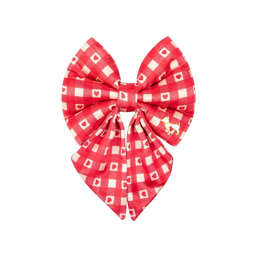 HUFT Sweet Hearts Festive Dog Bowtie (Red) : 1 piece