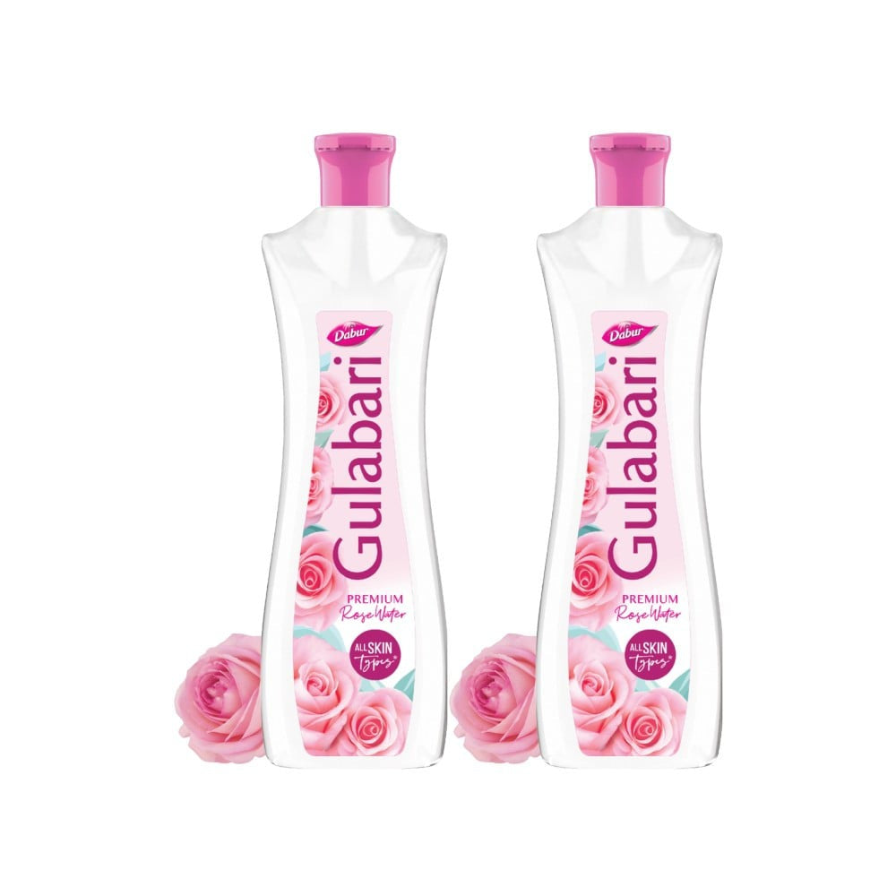 Dabur Gulabari Premium Rose Water Paraben Free Skin Toner - 400 ml - Pack of 2 : 2 x 400 ml