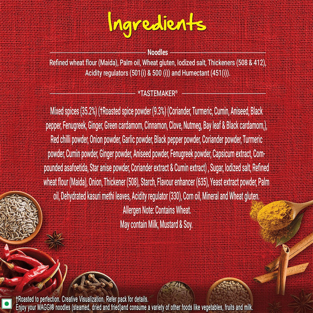 Maggi Special Masala Spicy Instant Noodles - Pack of 12 : 12x70 g
