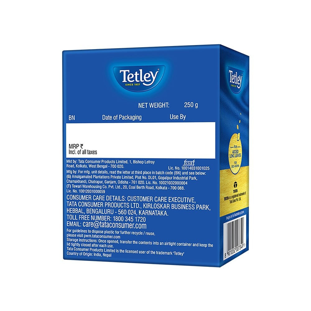 Tetley Premium Black Leaf Tea : 250 g