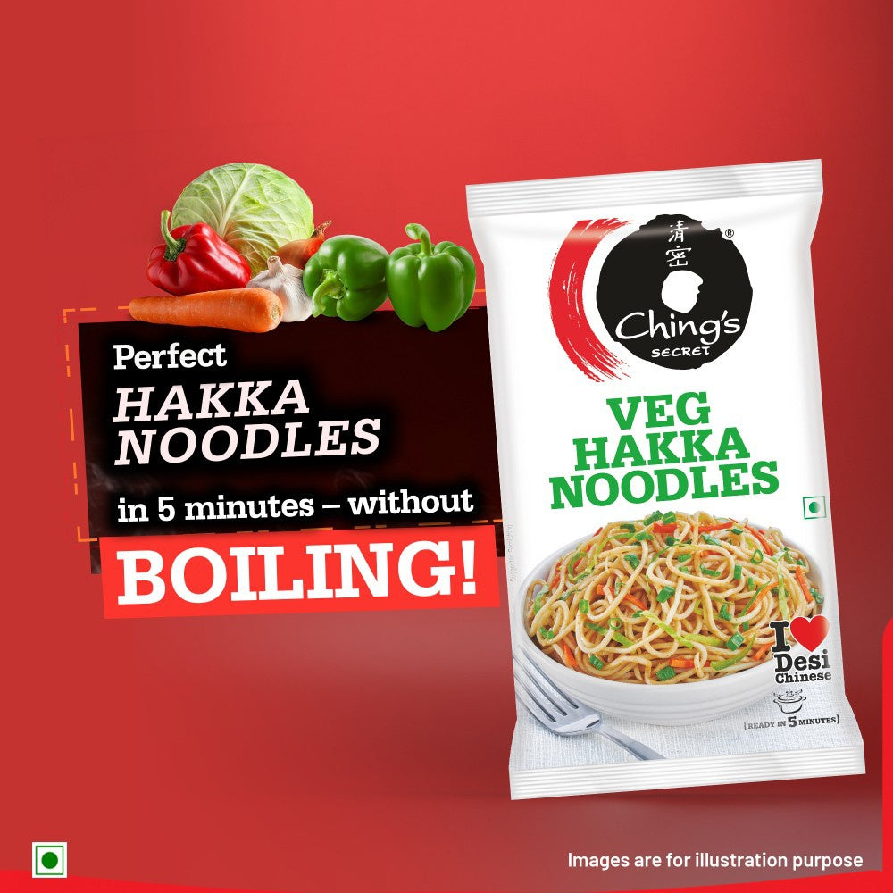 Ching's Secret Veg Hakka Noodles + Dark Soy Sauce Rich, Brown and Zesty Combo : 140 g + 210 g