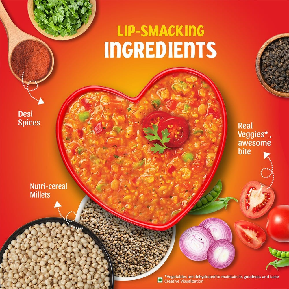 Saffola Masala Millet Tomato Delight - Pack of 3 : 3 x 35 g