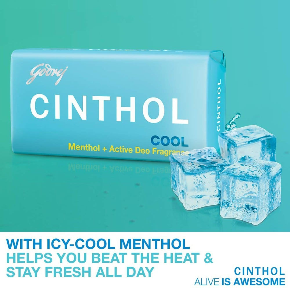 Cinthol Cool Bath Soap - Buy 4 Get 1 Free - Pack of 2 : 2 x 5 x 100 g