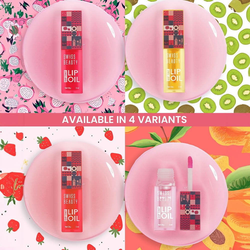 Swiss Beauty Dip Tint Lip Oil (Peach) : 3 ml