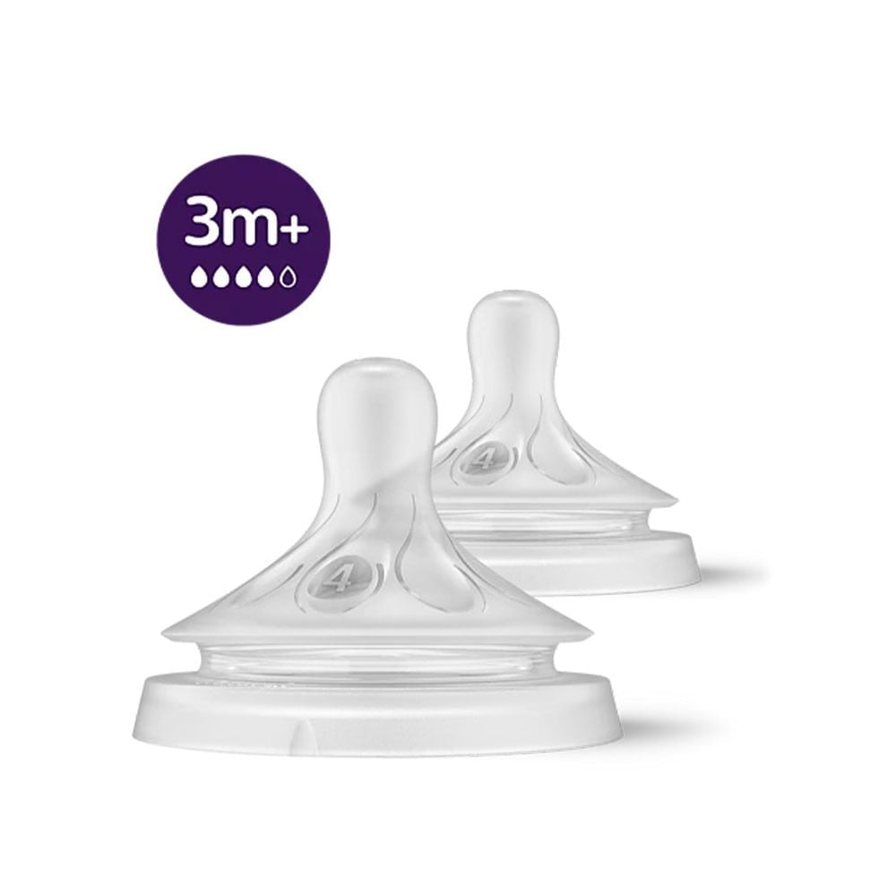Philips Avent Natural Medium Flow Feeding Nipple 3+ Months : 1 pack (2 pieces)