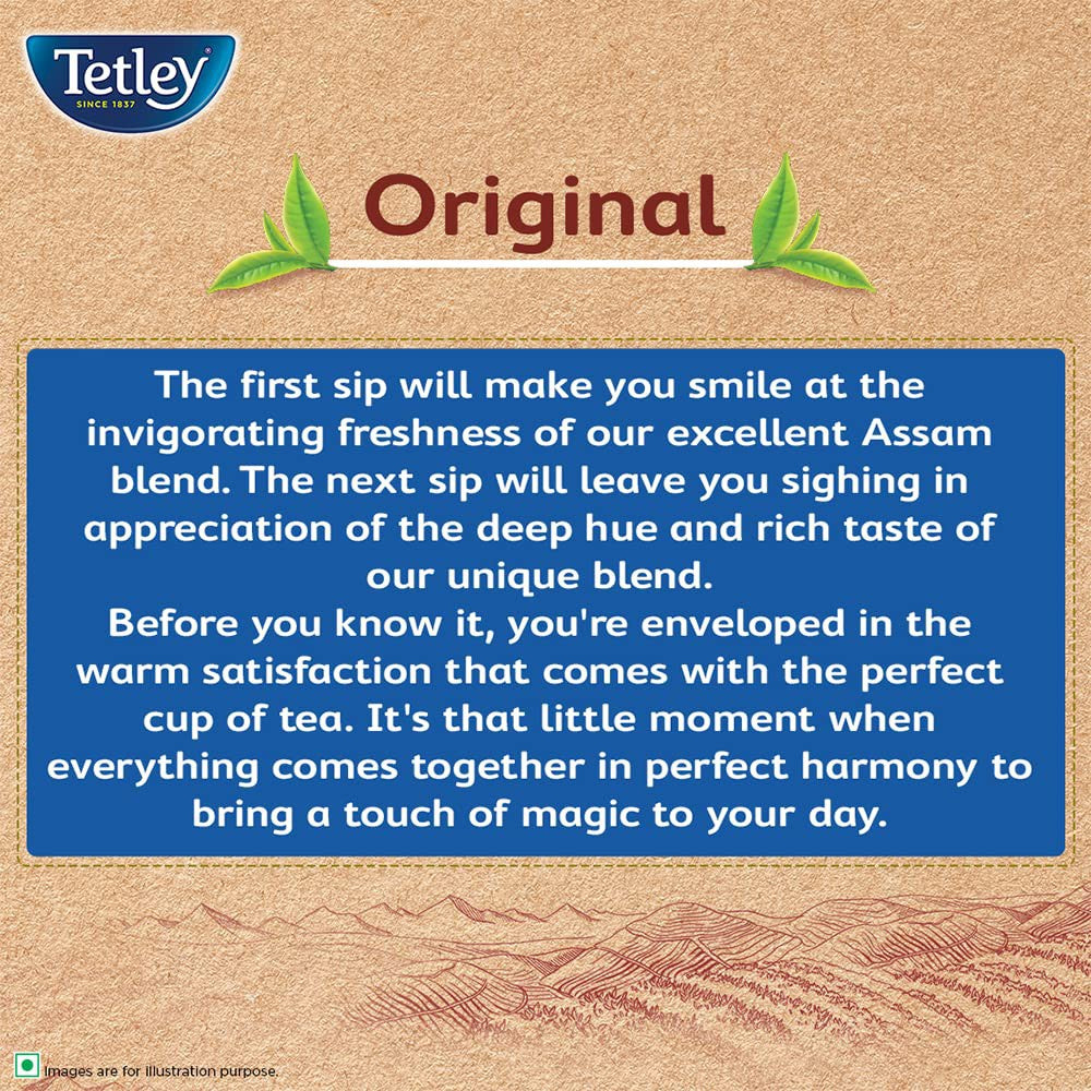 Tetley Original Black Tea - Tea Bags - Pack of 2 : 2 x 100 units