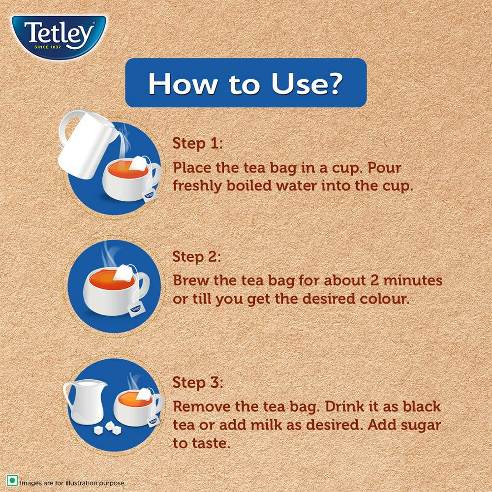 Tetley Original Black Tea - Tea Bags - Pack of 2 : 2 x 100 units