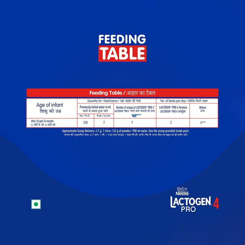 Nestle Lactogen Pro 4 Follow up Formula (After 18 Months Up to 24 Months) : 400 g