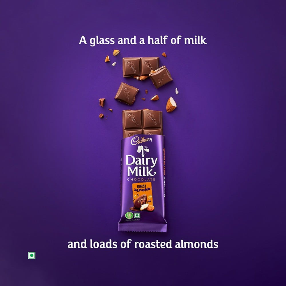 Cadbury Dairy Milk Roast Almond Flavoured Chocolate Bar - Pack of 3 : 3 x 36 g