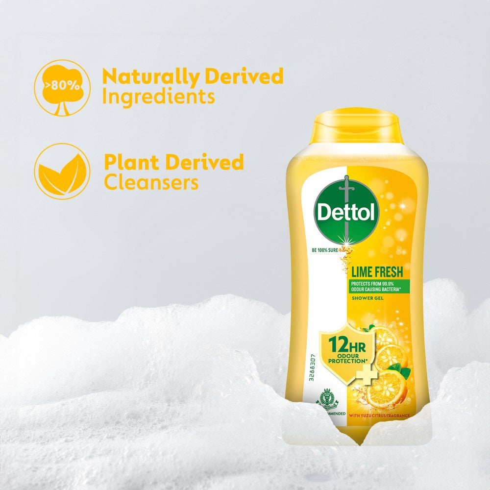 Dettol Lime Fresh Shower Gel (250 ml) - Pack of 2 : 2 x 250 ml