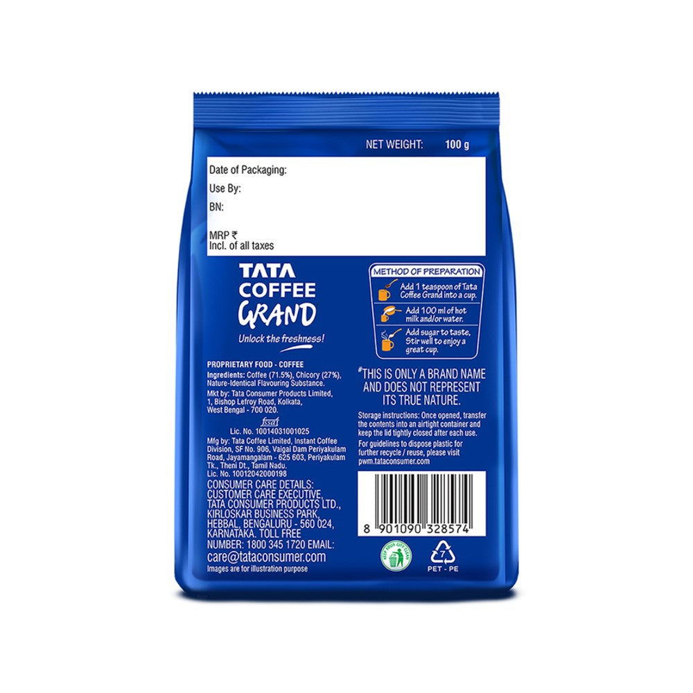 Tata Coffee Grand Classic Instant Coffee (Strong Taste) : 100 g
