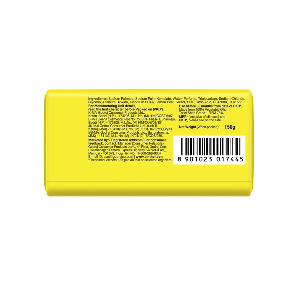 Cinthol Lime Refreshing Deo Soap : 150 g