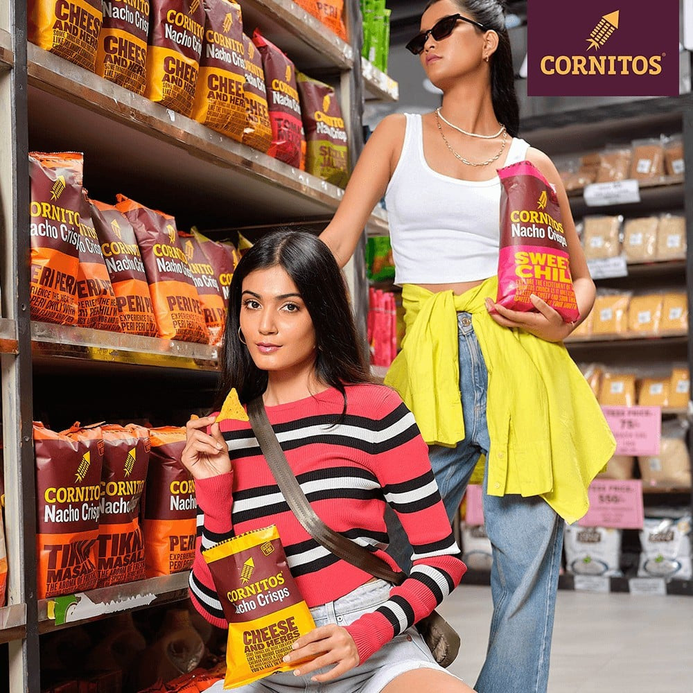 Cornitos Cheese & Herbs Nachos - Pack of 2 : 2 x 75 g