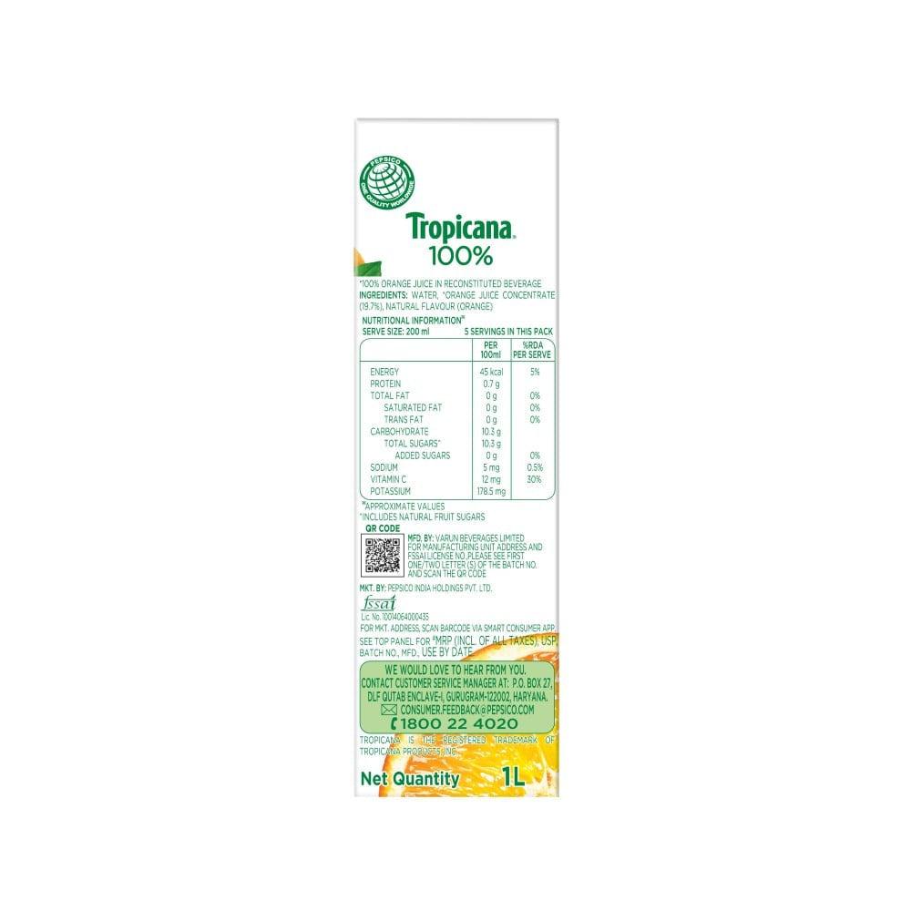 Tropicana Orange Juice : 1 ltr