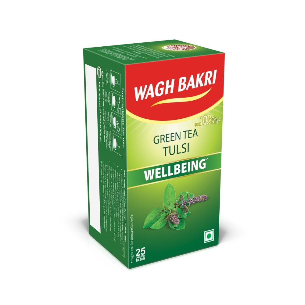 Wagh Bakri Tulsi Green Tea : 25 bags x 1.5 g