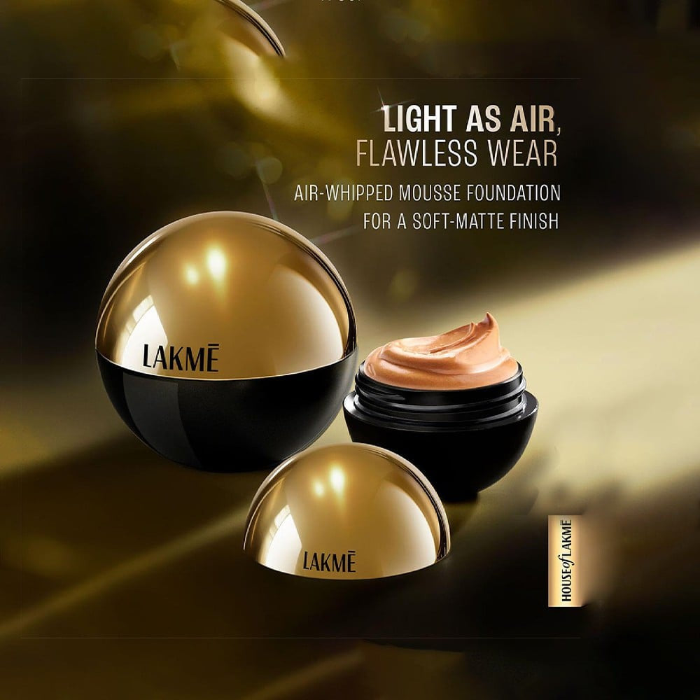 Lakme Xtraordin Airy Mattreal Mousse Mini Foundation (Golden Medium) : 1 unit