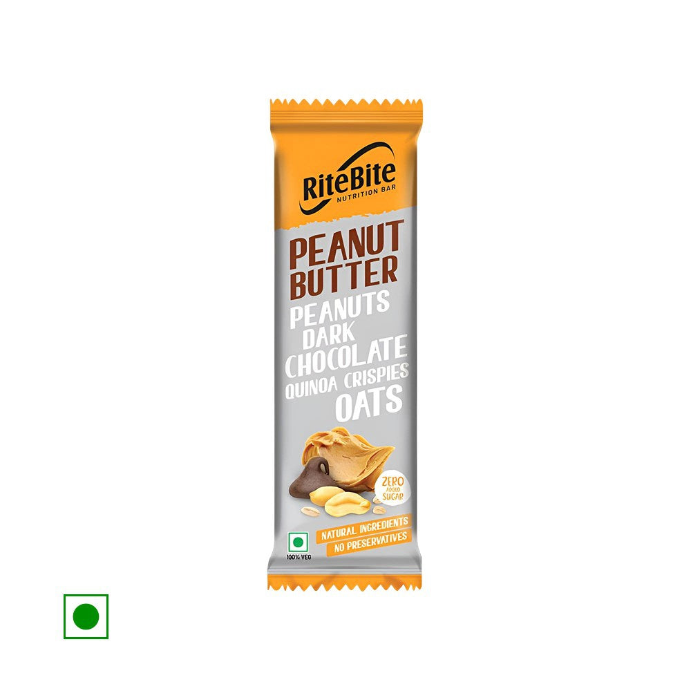 RiteBite Max Protein Energy Bar (Fruit and Nut) + Peanut Butter Dark Chocolate Quinoa Crispies Oats Nutrition Bar Combo : 50 g + 40 g