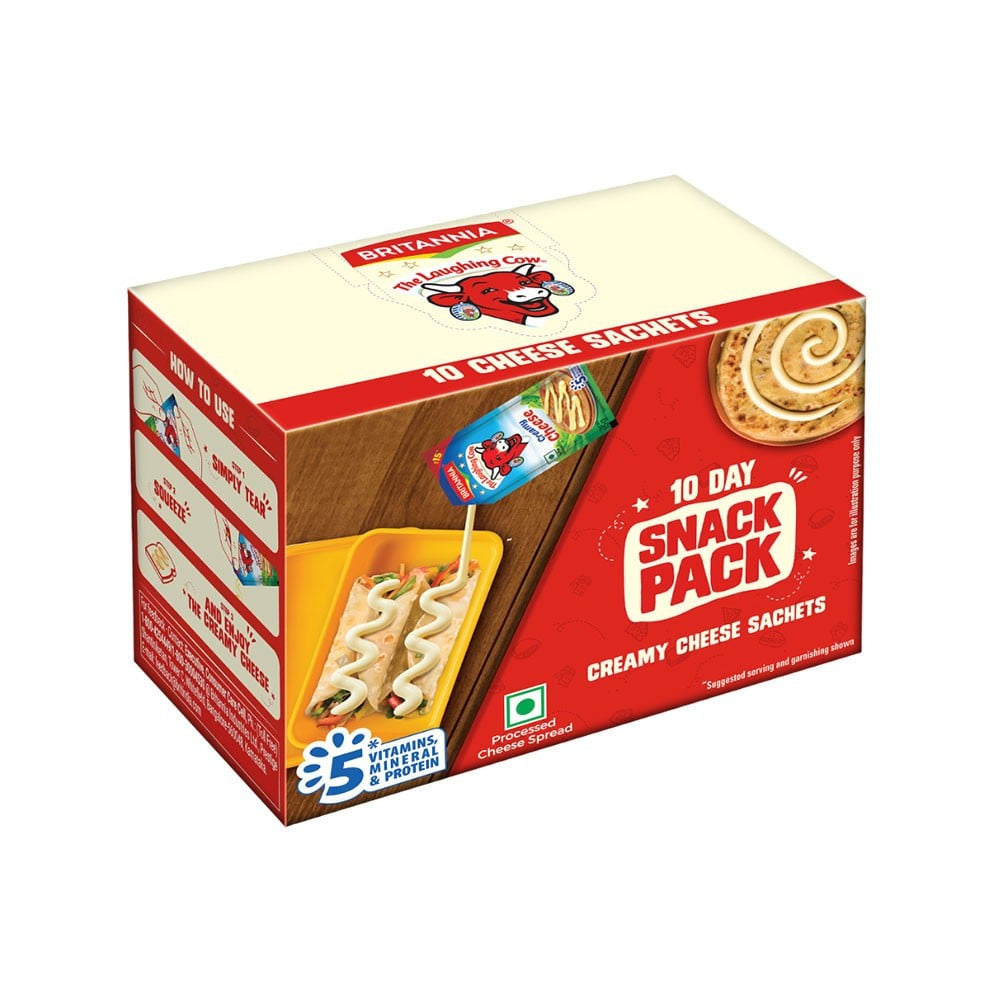 Britannia Creamy Cheese Spread Sachets : 10 x 15 g