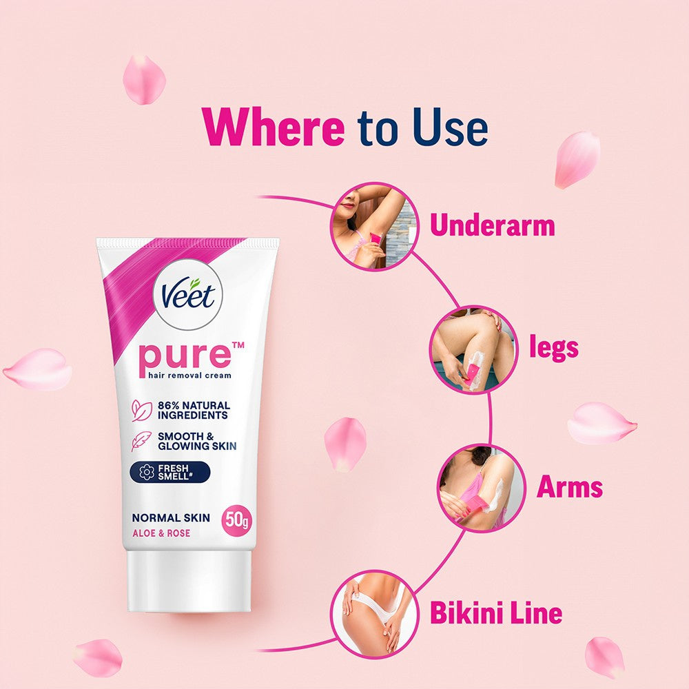 Veet Pure Hair Removal Cream (For Normal Skin) : 50 g
