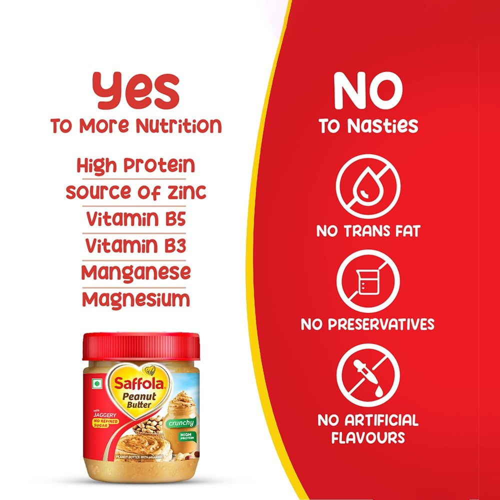 Saffola Crunchy Peanut Butter With Jaggery : 350 g