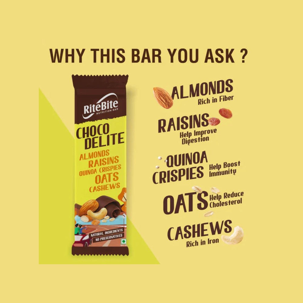 RiteBite Choco Delite 4g Protein Bar - Pack of 2 : 2 x 40 g