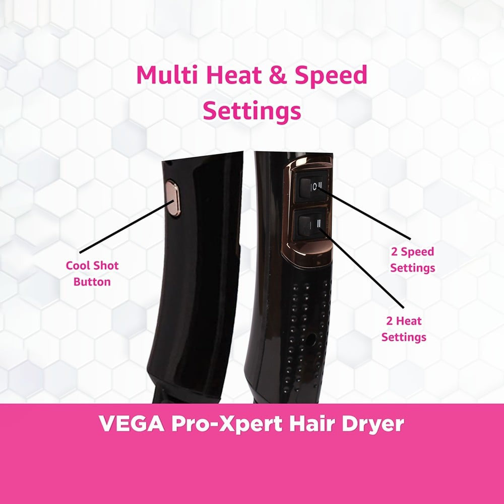 Vega Pro-Xpert Hair Dryer, VHDP-03 (Black, 2200W) : 1 unit