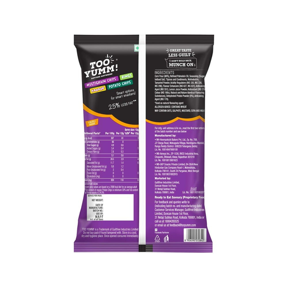 Too Yumm Baked Potato Stix Aloo Chaat Crisps - Buy 2 Get 1 Free : 2 x 70 g + 1 x 70 g