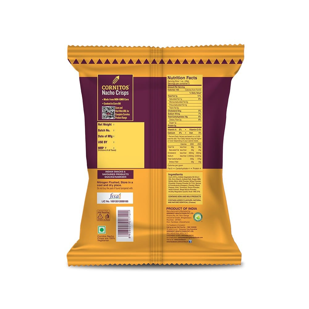 Cornitos Cheese & Herbs Nachos - Pack of 3 : 3 x 150 g
