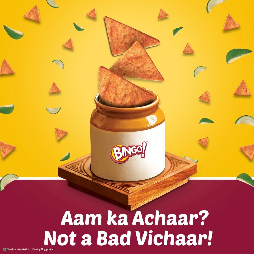 Bingo Mad Angles Achaari Masti Crisps : 60 g