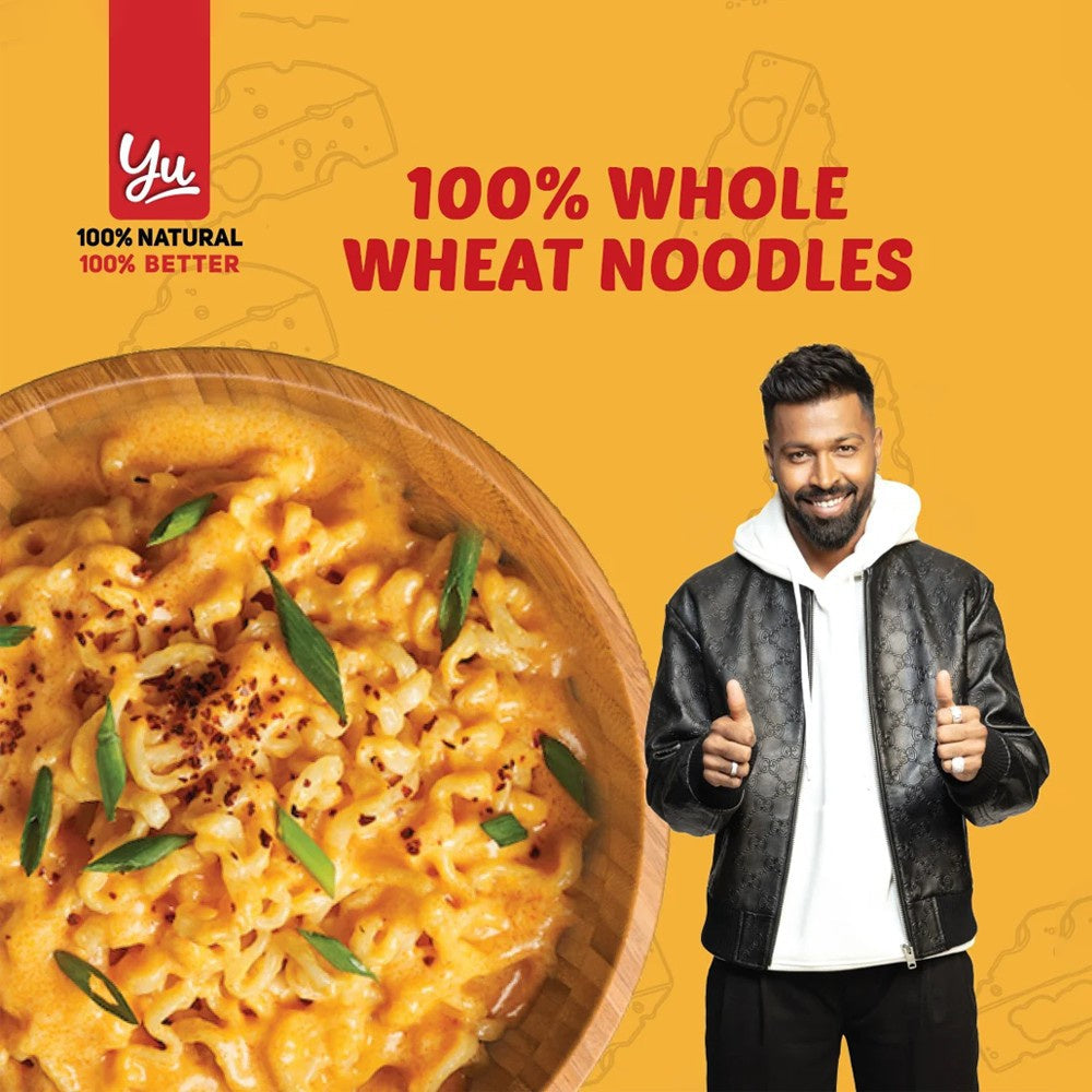 Yu Whole Wheat Instant Noodles Jalapeno Cheese - Pack of 2 : 2 x 70 g