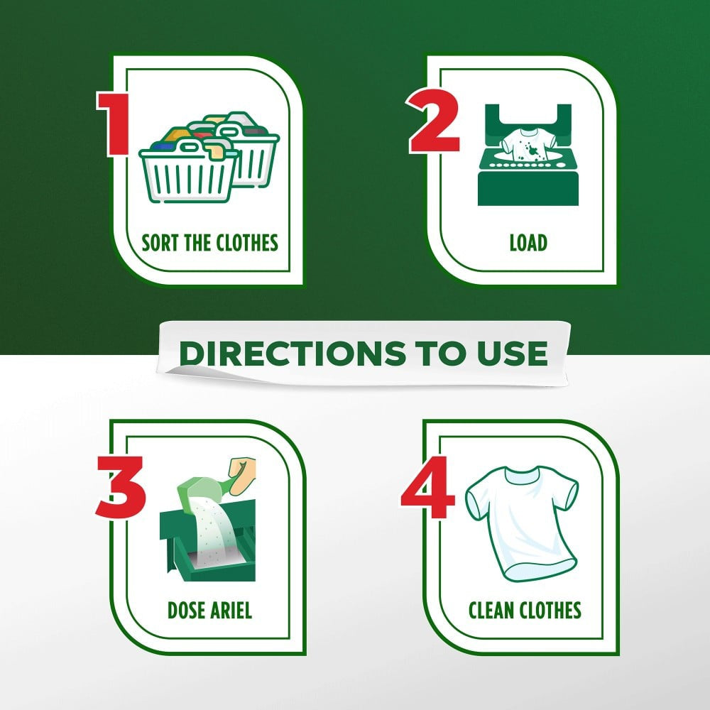 Ariel Matic Front Load Detergent Powder - Free 500 ml Liquid Detergent Inside : 6 kg + 500 ml