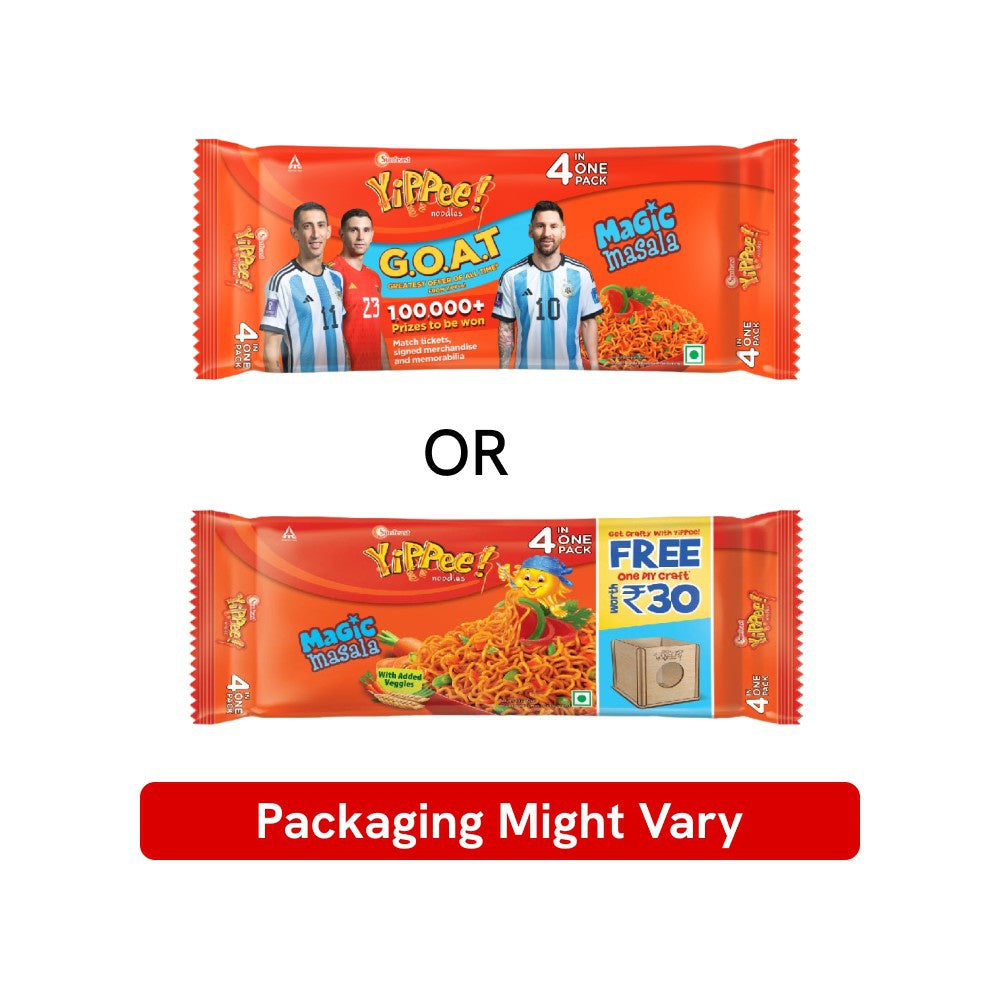 Yippee Magic Masala Instant Noodles with Added Veggies (240 g) - Pack of 2 : 2 x 240 g
