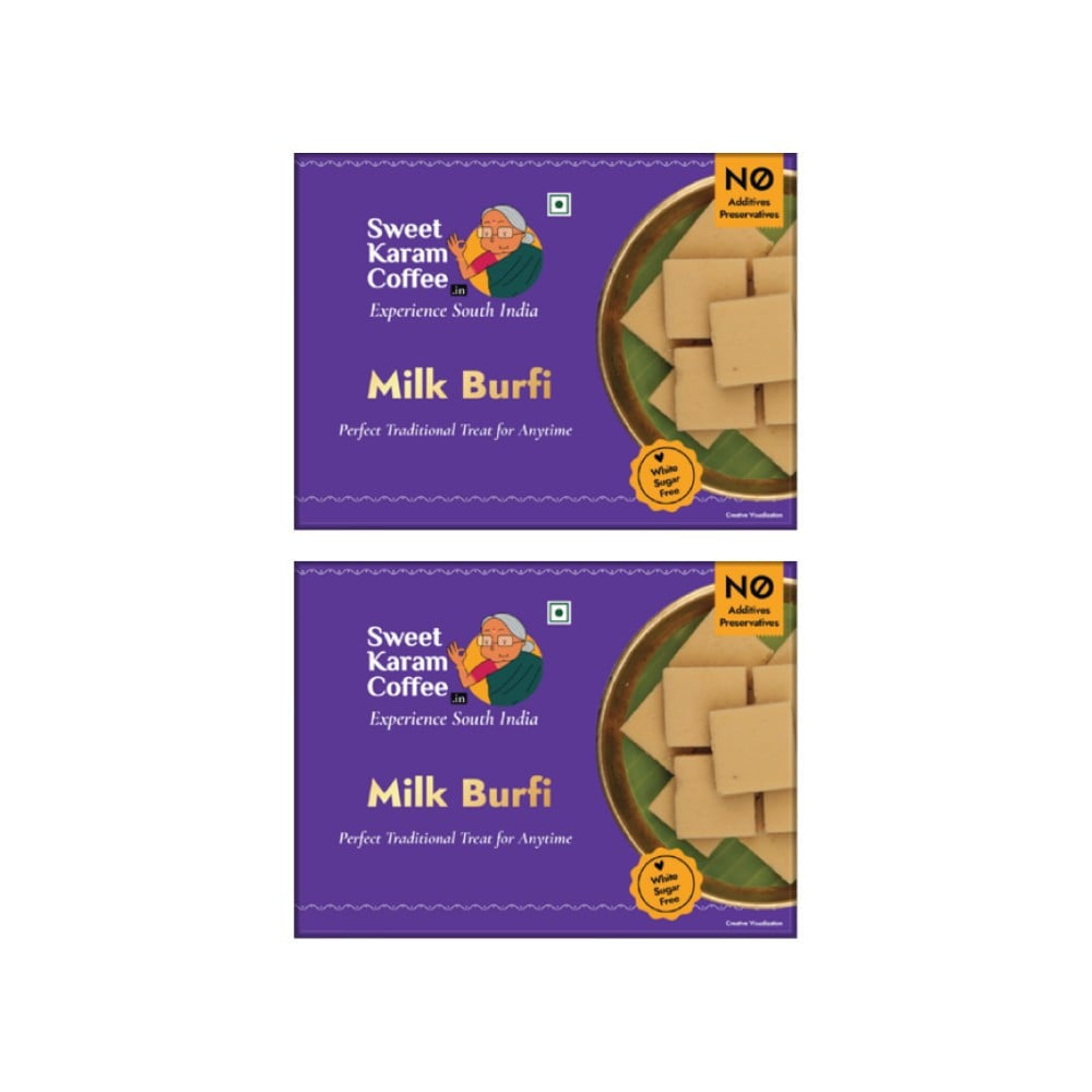 Milk Burfi by Sweet Karam Coffee - Pack of 2 : 2 x 150 g