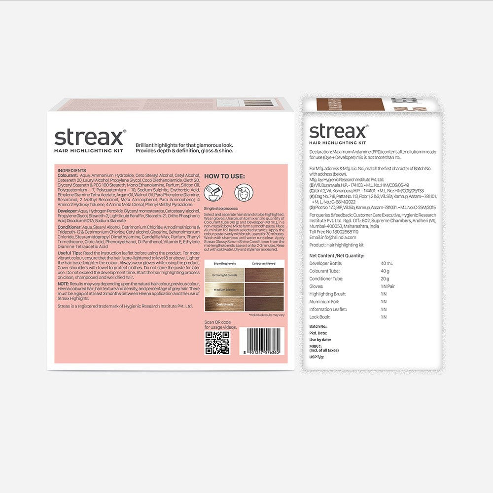 Streax Highlighting Hair Colour Kit (Mocha Brown) : 1 pack