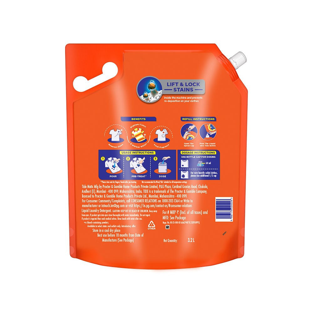 Tide Top Load Liquid Detergent : 3.2 ltr