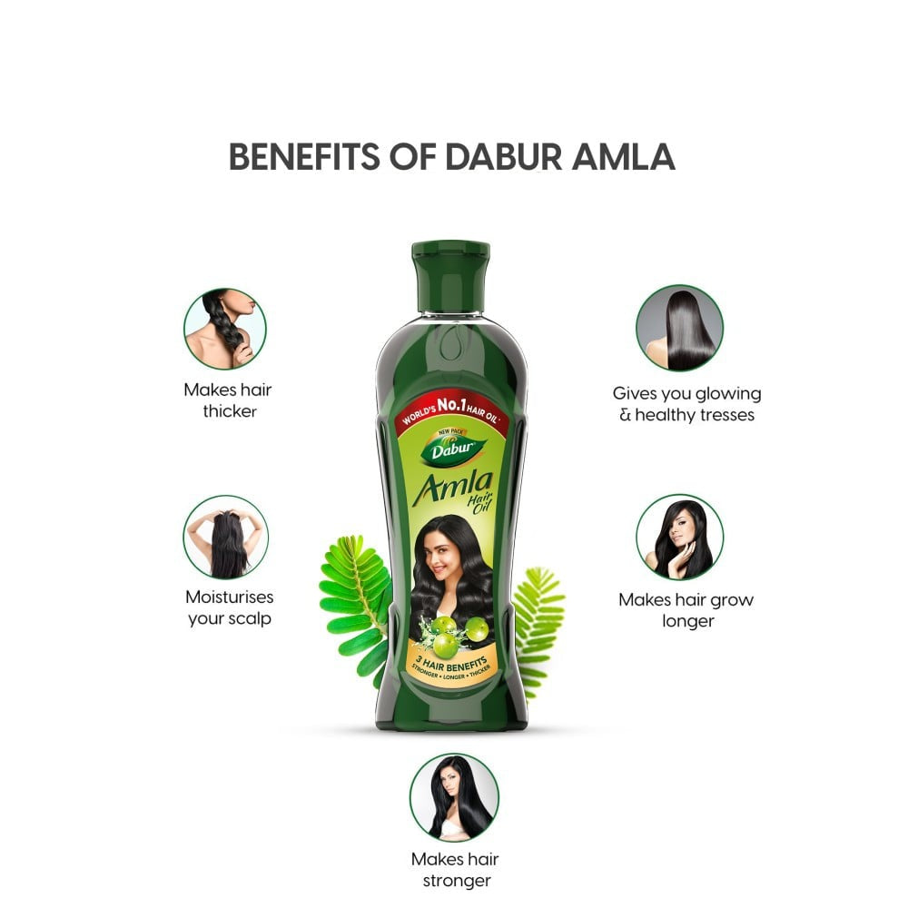 Dabur Amla - Hair Oil 550 ml - Pack of 2 : 2 x 550 ml