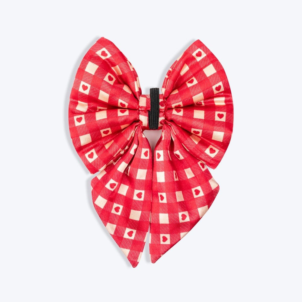 HUFT Sweet Hearts Festive Dog Bowtie (Red) : 1 piece