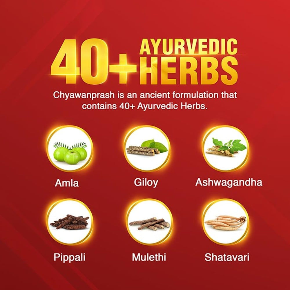 Dabur Chyawanprash Awaleha - 3x Immunity Action with 40+ Ayurvedic Herbs : 500 g