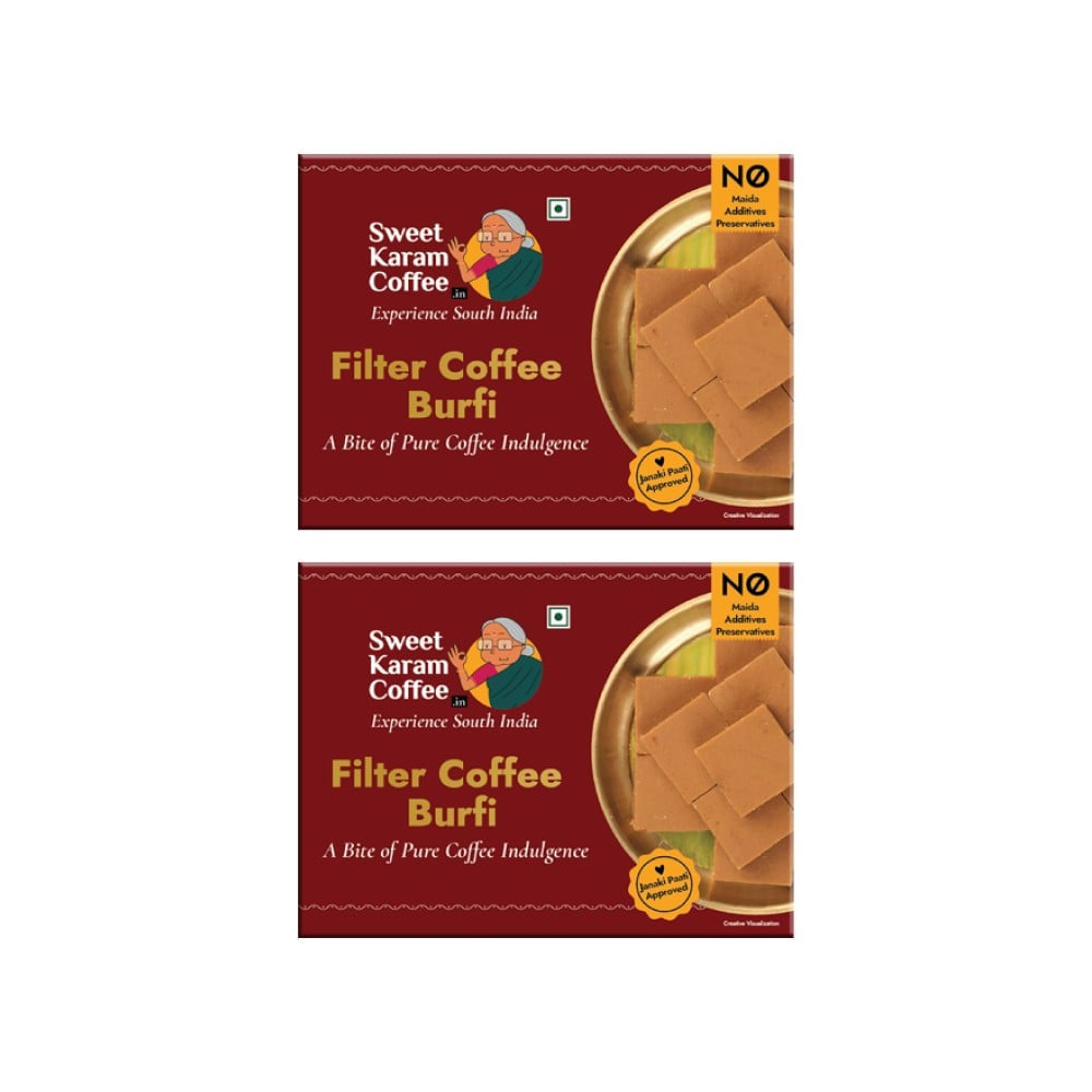 Filter Coffee Burfi by Sweet Karam Coffee - Pack of 2 : 2 x 150 g