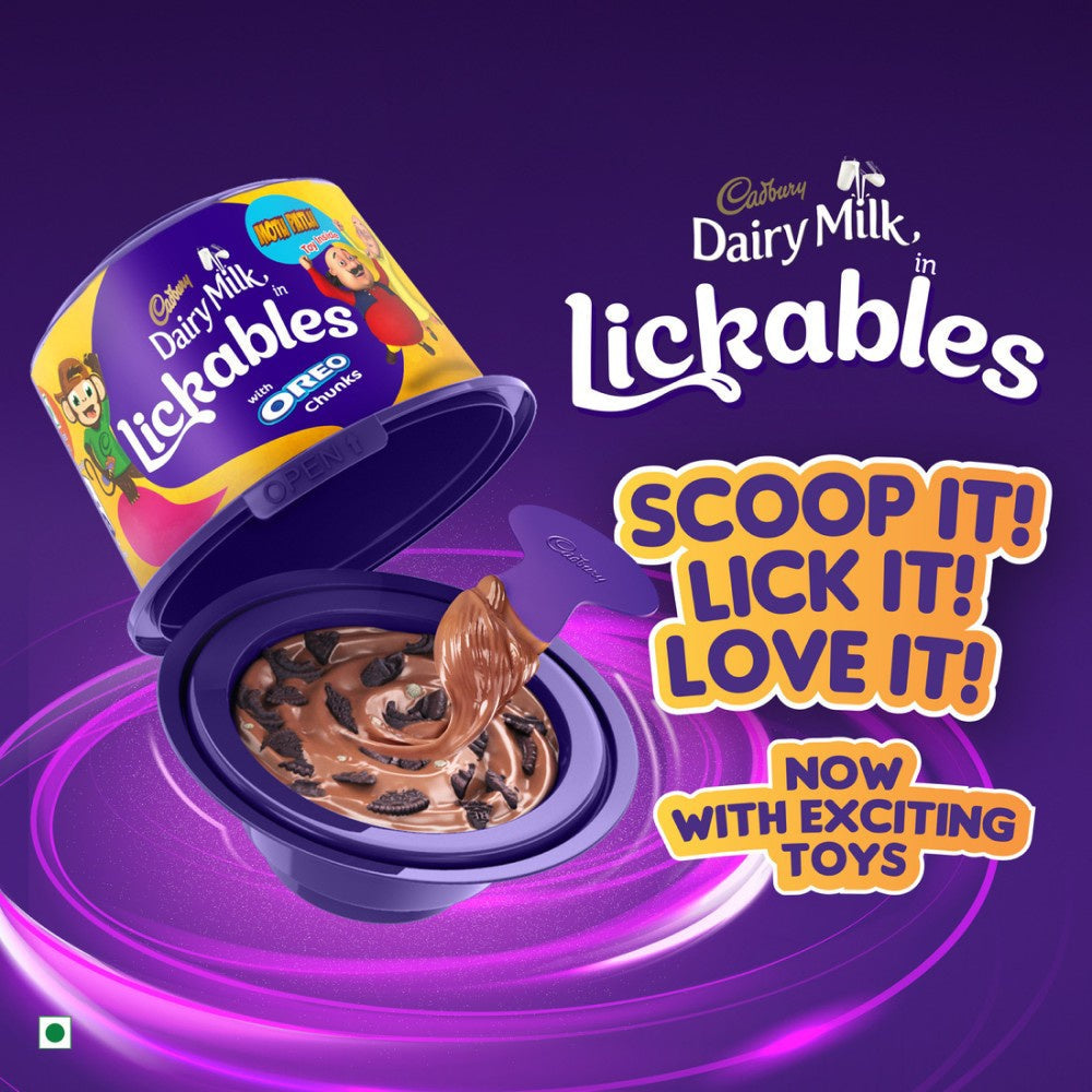 Cadbury Dairy Milk Lickables Shaped Chocolates with Oreo Chunks : 20 g